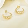 Gold Plated Rope Hoop Earrings