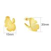 14k Gold Plated Ginkgo Leaf Ear Studs