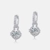 925 Sterling Silver Moissanite Drop Earrings