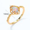 Adjustable Synthetic Opal Stackable Ring
