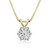 1 Carat Gold Plated Moissanite Necklace