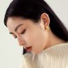 14k Gold Plated Ginkgo Leaf Ear Studs