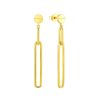 Gold Plated Paperclip Link Dangle Earrings