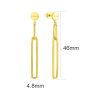 Gold Plated Paperclip Link Dangle Earrings
