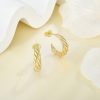 Gold Plated Rope Hoop Earrings