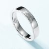 Heart Shaped Fingerprint Sterling Silver Rings for Couples