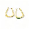 Irregular Hoop Gold-Plated Earrings