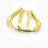 Irregular Hoop Gold-Plated Earrings