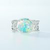 Lab-grown Synthetic Opal Silver Ring