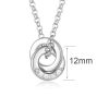Sterling Silver Love Interlocking Double Hoop Necklace