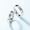 Heart Shaped Fingerprint Sterling Silver Rings for Couples