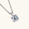 1 Carat Colorless Gold Plated Moissanite Necklace