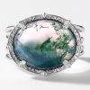 Moss Agate Open Ring