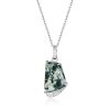Moss Agate Silver Pendant