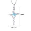 Sterling Silver Cubic Zirconia Cross Pendant Necklace
