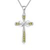 S925 Sterling Silver Cubic Zirconia Cross Necklace