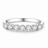 VVS1 Moissanite Half Eternity Band Ring