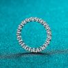 Sterling Silver Moissanite Eternity Ring