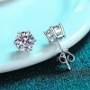 Six Prong Moissanite Stud Earrings
