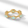 Silver Plated Gold Lab Created Opal Ring