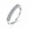 VVS1 Moissanite Half Eternity Band Ring