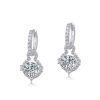 925 Sterling Silver Moissanite Drop Earrings