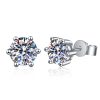 Six Prong Moissanite Stud Earrings