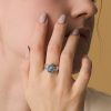 Sky Blue Pear Shaped Topaz Silver Ring
