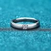 Sterling Silver Moissanite Band Ring