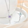 Sterling Silver Cubic Zirconia Cross Pendant Necklace