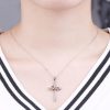 S925 Sterling Silver Cubic Zirconia Cross Necklace