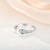 Sterling Silver Cubic Zirconia Open Snake Ring