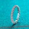 Sterling Silver Moissanite Eternity Ring