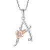 Sterling Silver Zircon Initial Custom Necklace