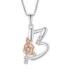 Sterling Silver Zircon Initial Custom Necklace