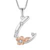 Sterling Silver Zircon Initial Custom Necklace