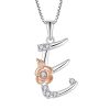 Sterling Silver Zircon Initial Custom Necklace