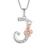 Sterling Silver Zircon Initial Custom Necklace