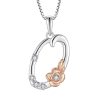 Sterling Silver Zircon Initial Custom Necklace