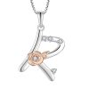 Sterling Silver Zircon Initial Custom Necklace
