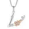 Sterling Silver Zircon Initial Custom Necklace
