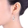 Sterling Silver Interlocking Drop Earrings