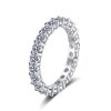Sterling Silver Moissanite Eternity Ring
