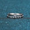 Sterling Silver Moissanite Stackable Rings