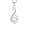 Sterling Silver Pearl Infinity Necklace