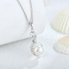 Sterling Silver Pearl Infinity Necklace