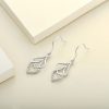 Sterling Silver Interlocking Drop Earrings