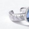 Sky Blue Pear Shaped Topaz Silver Ring