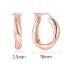 Rose Gold Plated Twisted Irregular Hoop Earrings