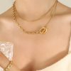 Gold Plated Lariat Necklace